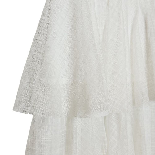 Zac Posen Annabelle White Dress Size 4 Womens Cotton Blend Mesh MSRP $525 - Picture 5 of 14