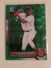 2022 Bowman Draft Chrome Sapphire Ceddanne Rafaela GREEN REFRACTOR /50 #BDC-104