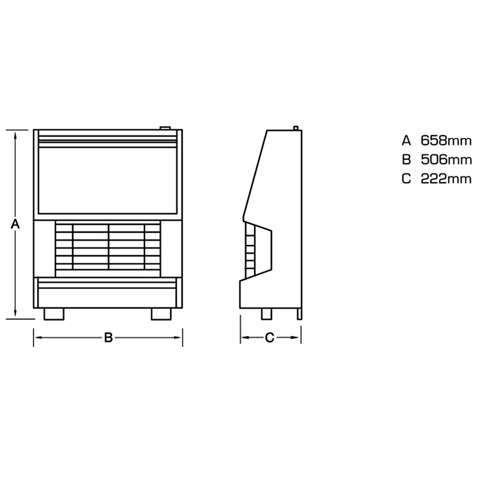 Flavel Firenza Gas Fire Black FFIRZ1MN Radiant Gas Fire 7 Year Warranty - Image 2 of 4
