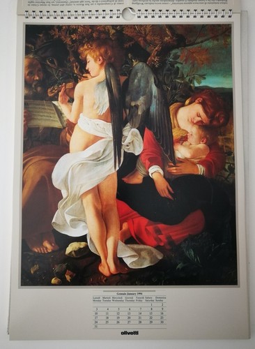 Calendario Olivetti anno 1994 Michelangeolo Merisi da Caravaggio Calendar - Picture 3 of 4
