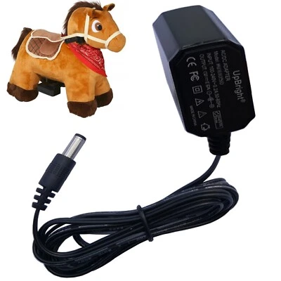 UPBRIGHT® 6V AC Adapter For 6 Volt Stable Buddies Dynacraft Chestnut Horse Plush Ride-On