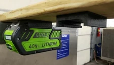 **2 Pack** Greenworks 24V 40V Wall/Under Shelf Holder Battery Mount