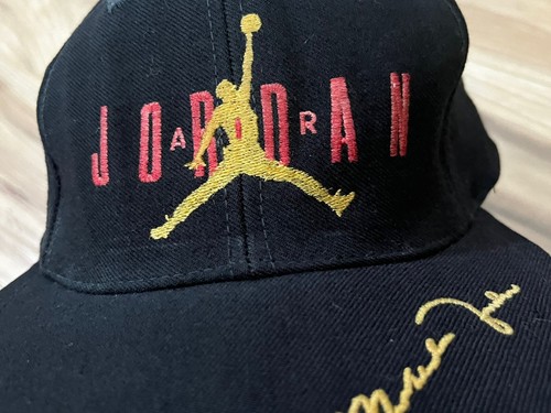 Gold/Red/Black Retro 1990s Nike Air Jordan Snapback Jumpman Hat - Used - Picture 2 of 5