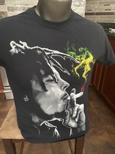 Zion Root-wear Spencer's Bob Marley Smoking Weed T-Shirt Size Men's S