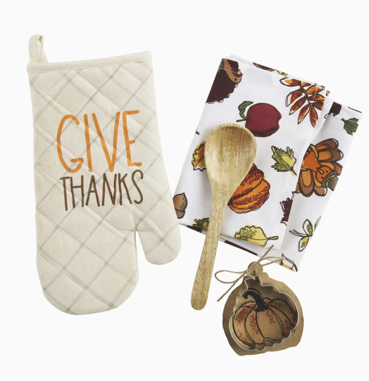Mud Pie Give Thanks Oven Mitt Set - Thumbnail 3