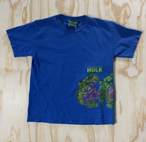 Vtg Kids Tshirt Hulk Superhero Youth Shirt 8 Boy Marvel Mad Engine Spiderman