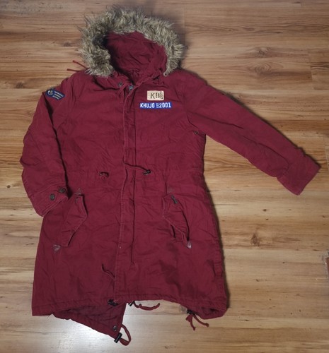 KHUJO Women's Winter Jacket Parka Model Kenita2 Red Size XL - Picture 1 of 12