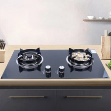 New Portable Gas Stove Built-in 2 Burner GAS Cooktop Stove Indoor Kitchen Cooker