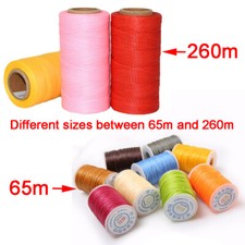 65/260M 150D Leather Sewing Flat Waxed Thread Hand Wax Stitching Repair Cord — image 2
