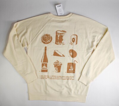 Foxtrot Market Cream Crewneck Sweatshirt Long Sleeve RARE | Size M