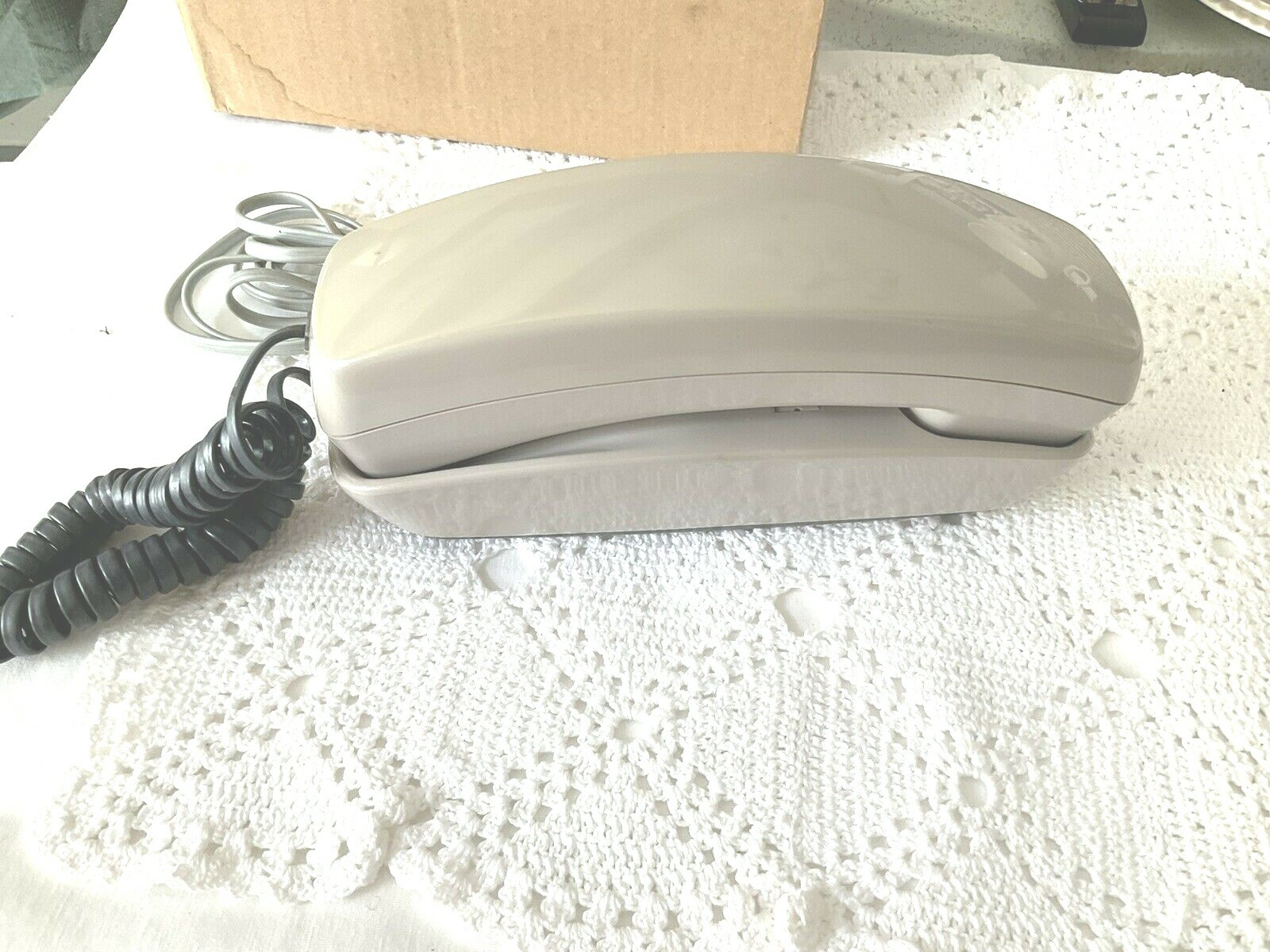Vintage ITT Gray Wall Desk Telephone Phone Model 8200 FOR PARTS NO RING