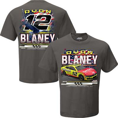 #ad #ad Ryan Blaney Menards Patriotic Eagle 2 Spot Exclusive T Shirt Gray $30.20