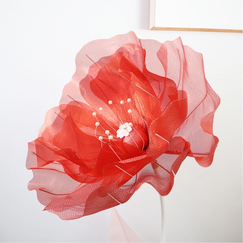 Filato di seta papavero simulato-maglia-fiori artificiali-foto-decorazione-C8 - Foto 5 di 17