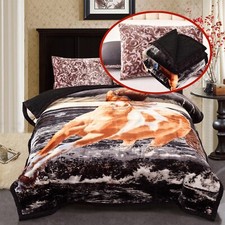 3PCS Sherpa Comforter Set W 2 Pillows Soft Reversible Bedding Blanket 79''x 91''