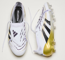 adidas Predator Elite Fold-Over Tongue FG JI1095 White Black Gold Men's Size