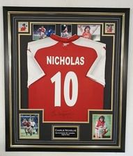 Framed Charlie Nicholas of Arsenal Signed Shirt Autographed Jersey **