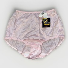 Vintage Pink Warners Perfect Measure Brief Nylon Sissy Granny Panties Panty 9