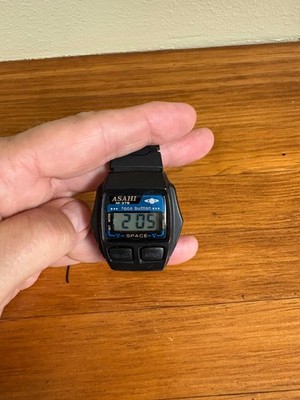 Vintage Asahi M-379 Space digital watch Running 
