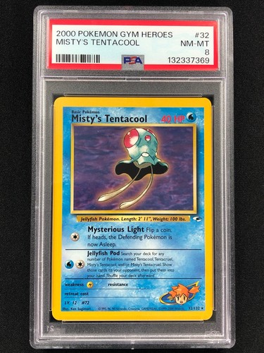 Misty's Tentacool (Unlimited) graded PSA 8 for sale on eBay