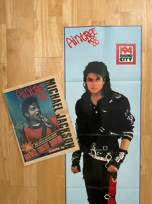 Michael Jackson Bad Tour ‘88 Aintree Souvenir Newspaper and Poster - Image 1 of 4