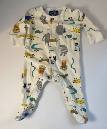 Joules Great Britain Baby Schlafanzug 0-3 Monate Animal Print Langarm