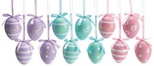  Easter Egg Ornaments 3 Assorted Designs Home Decor- Set of 12