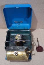 Estufa de campamento portátil Optimus 111B vintage con bote de metal hecha en Suecia