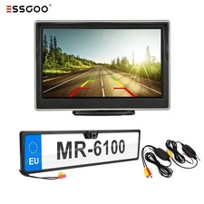 luce targa 170° telecamera retromarcia wireless con monitor 5" vista posteriore