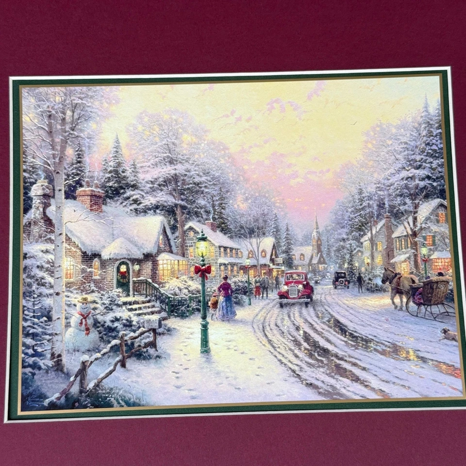 Thomas Kinkade Village Christmas Matted Print Certificate Of Authenticity - Image 4 of 4