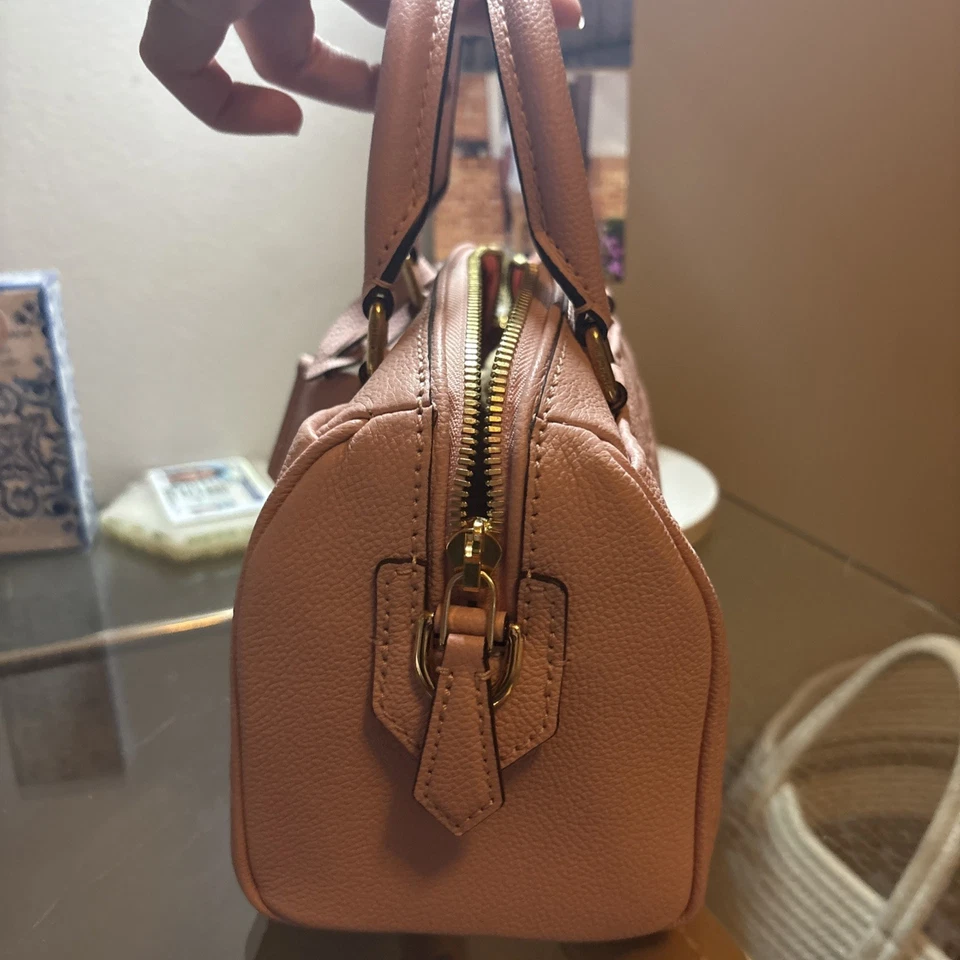 Louis Vuitton Rose Poudre Monogram Empreinte Leather Speedy Bandouliere 20 - Image 4 of 4