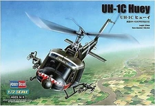 HobbyBoss UH-1C Huey - Plastic Model Helicopter Kit - 1/72 Scale - #87229
