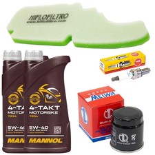 Wartung 2L Öl Luftfilter Ölfilter Zündkerze für Aprilia Sport City 125 One 09-13