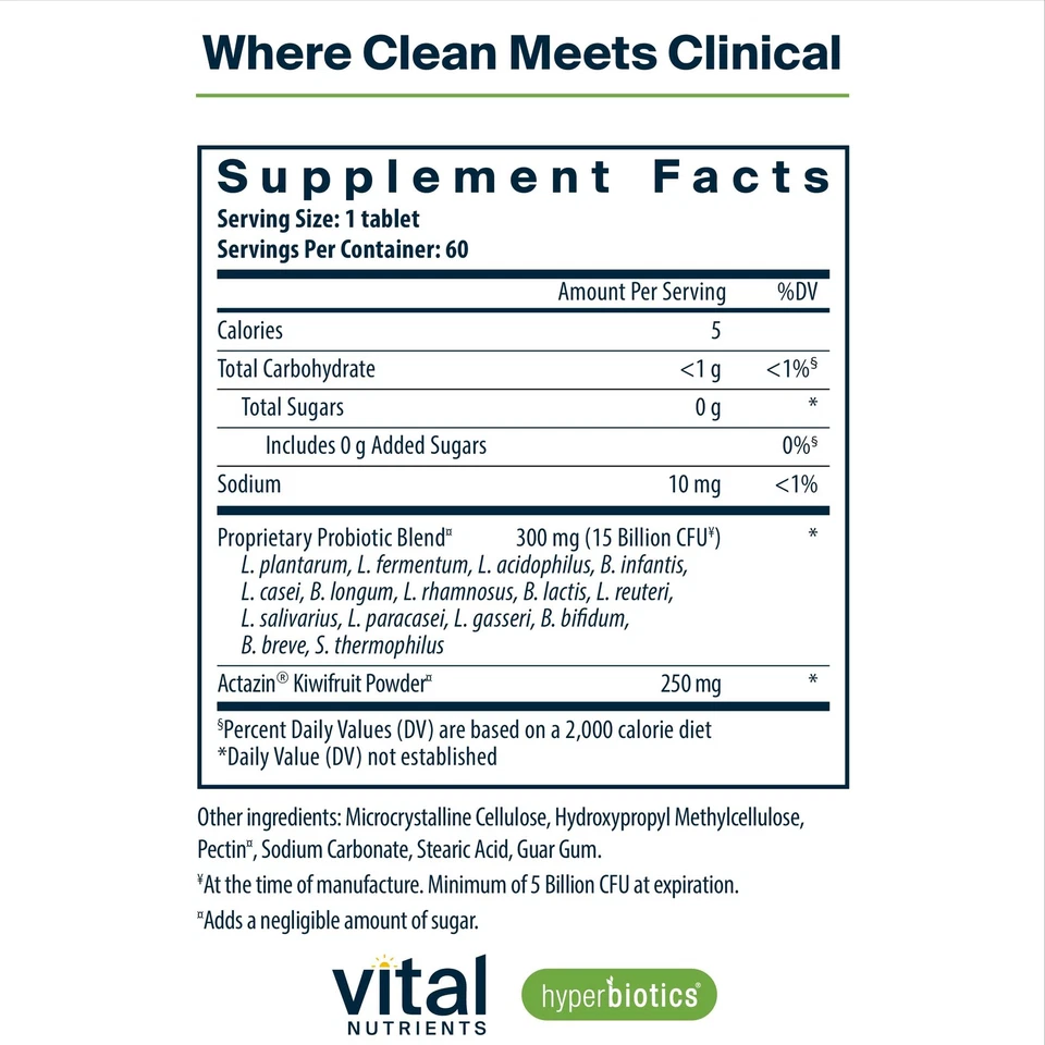 PROBIÓTICOS con Extracto de Kiwi Adultos 15 Cepas 60 Comprimidos Liberados Pro-15 Foto 2 de 4