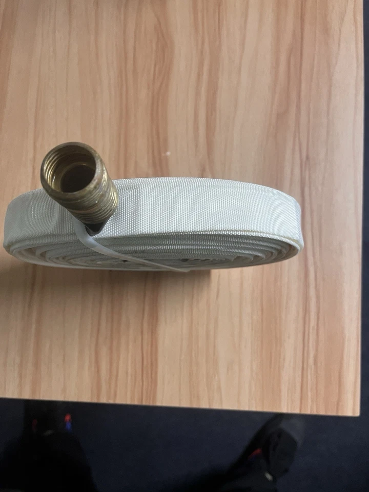 75 ft Fire Hose with Brass Red Head NH Couplers 1.75" – Made in the USA - Image 2 of 4