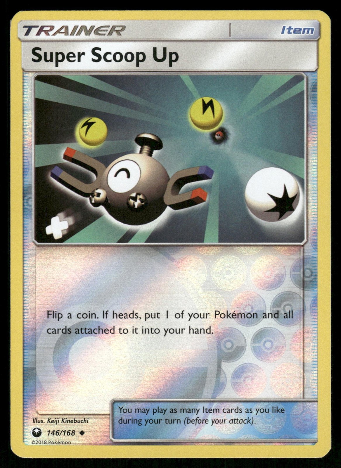 Super Scoop Up 146/168 Uncommon Celestial Storm Pokemon Reverse Holo LP