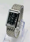 Vintage Seiko Slim Tank Style Unisex Wristwatch Elegant Black Dial Watch