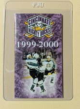 1999-2000 Cincinnati Mighty Ducks Hockey Pocket Schedule AHL 🏒🥅