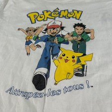 2000 Nintendo Pok mon Ash Pikachu T Shirt Youth Size M T-Shirt VTG Cartoon Anime