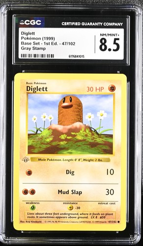 Diglett (1st Edition) graded CGC 8.5 for sale on eBay