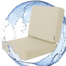 Outdoor Deep Seat Cushion Set, 22 x 22 Seat 22x22 In  Back 22x18.5 In Beige