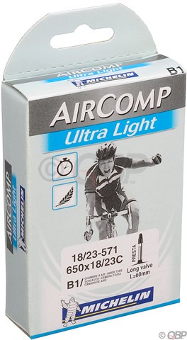 MICHELIN AIRCOMP ULTRA LIGHT TUBE 650X18-23 60 ММ КЛАПАН PRESTA 3790₽