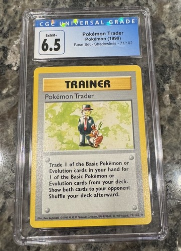 Pokémon Trader (Shadowless) graded CGC 6.5 for sale on eBay