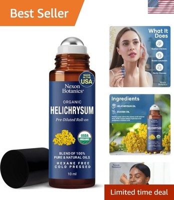 Organic Helichrysum Essential Oil Roll-On   Natural Skin & Mood Support