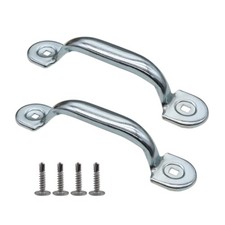 Xadnitu Garage Door Bottom Lift Handle for Most Gate Handles Silver