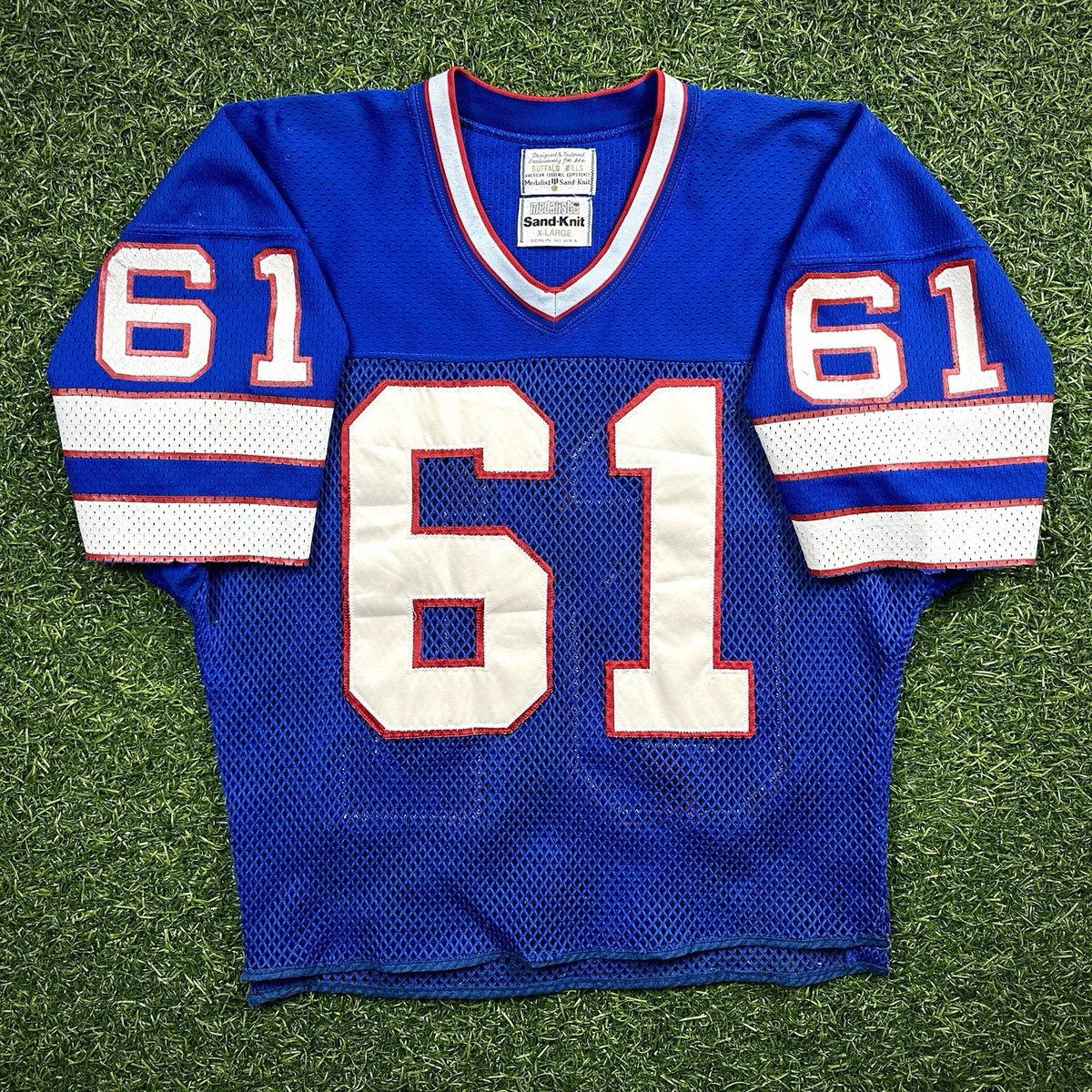 1986 Sand Knit NFL Game Used Worn Jersey Buffalo Bills Leonard
