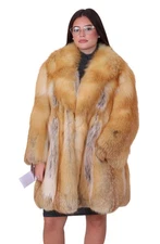 JACKET RED FOX FUR COAT FUCHS PELZMANTEL FOURRURE RENARD GIACCA PELLICCIA VOLPE