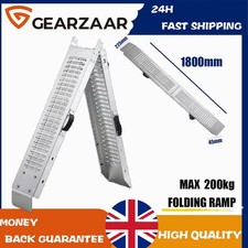Non-Slip Loading Ramps For Trailers Vans Motorbike 200kg CAPACITY FOLDING 1.8m