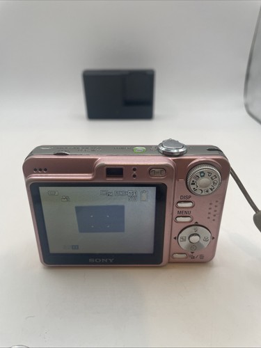 SONY CYBERSHOT DSC-W55 7.2MP DIGITAL CAMERA - Pink Working Battery + Charger - Picture 12 of 13