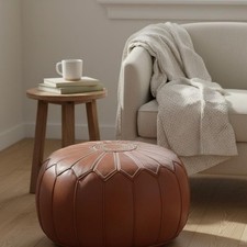 Storage Pouf Ottoman Extra Seating Home Furniture Easy to Clean for Living Room