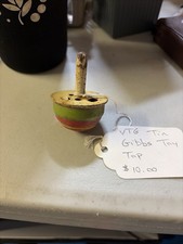 1930's Gibbs Tin Spinning Top, Nice Graphics, Original
